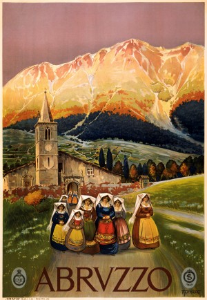 Abruzzo, travel poster for Enit